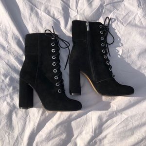 Vince Camuto Lace-up High Heel Boots
